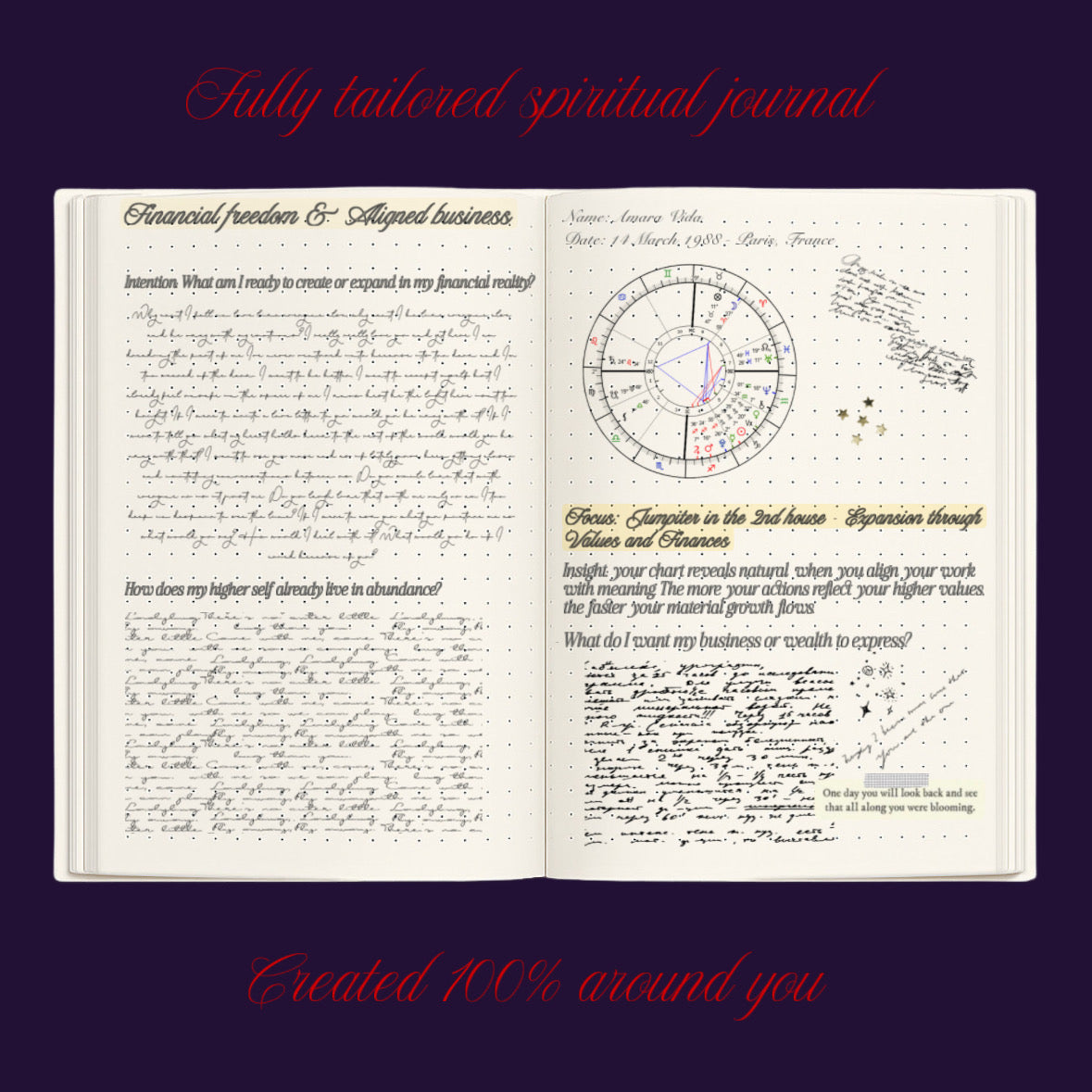 Fully Custom Spiritual Journal Created for Your Desired Reality